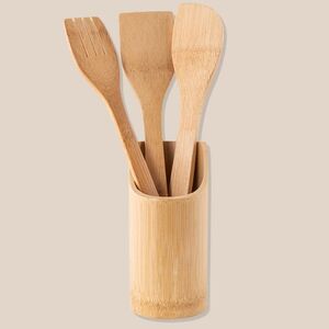 Goya 50643 - Set 3 Utensili Bamboo: Forchetta, Cucchiaio, Paletta KIPER