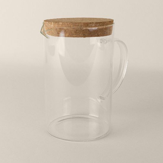 Goya 52026 - Barattolo in Borosilicato con Tappo Sughero 1L ESSENCE