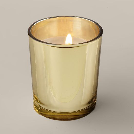 Goya 52523 - Candela in Vetro Dorato con Aroma Bergamotto 85gr LOMBOK