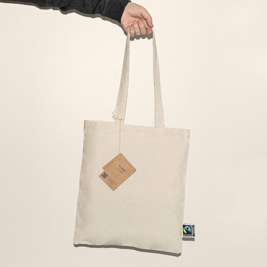Fairtrade Cotton Bag with 70cm Handles SCAR