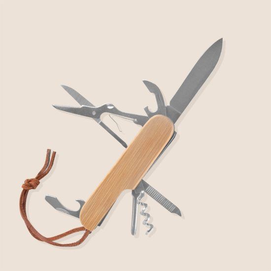 Coltello Multifunzione in Acciaio e Bambù KUBI