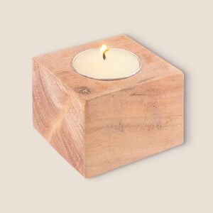 Goya 52551 - Portacandela in Legno di Acacia con Candela SAMAY