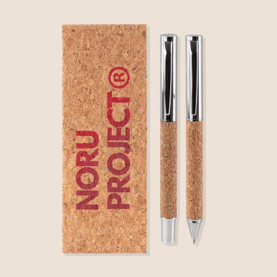 Cork & Metal Pen and Roller Set KANDER