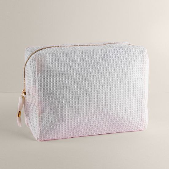 Goya 53035 - Borsa da Toilette in Cotone Waffle con Manico Dorato GARONA