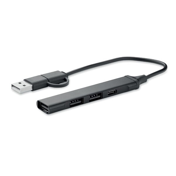 CURRENT Hub USB a 4 porte 19 cm - GiftRetail MO2294