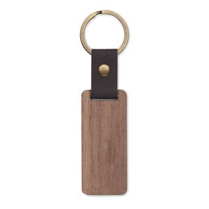 NAWKEY Portachiavi in noce e PU - GiftRetail MO2369