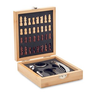 CHESSET Set da vino con scacchiera - GiftRetail MO2393