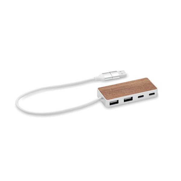 UBAH Hub USB 4 porte 27,5 cm - GiftRetail MO2387