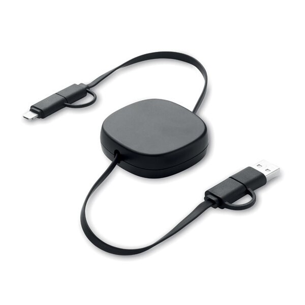 LINEA Cavo di ricarica retrattile da 60 - GiftRetail MO2425