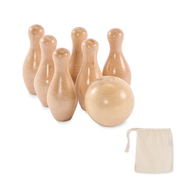 BOLITO Mini set da bowling in legno di pi - GiftRetail MO2434