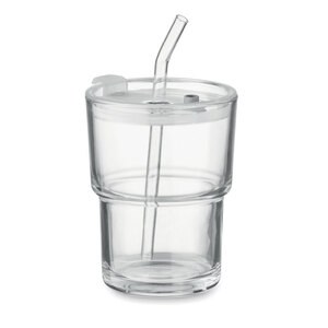 SIP Bicchiere in vetro con cannuccia 4 - GiftRetail MO2502
