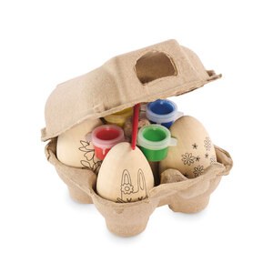 EISET Set per dipingere le uova in legno - GiftRetail MO2563