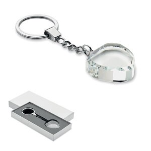 HEARTWARD Portachiavi con cuore in vetro - GiftRetail MO2658