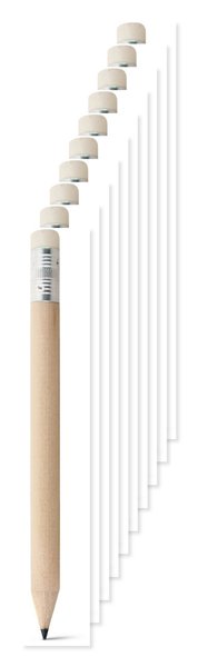 Pack da 100 Egotier 91759 - Mini matita con gomma di durezza HB