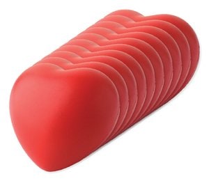 Pack da 100 GiftRetail IT3459 - LOVY Antistress a forma di cuore