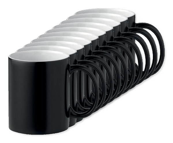 Pack da 10 GiftRetail MO9156 - SUBLIDARK Tazza sublimatica 300ml