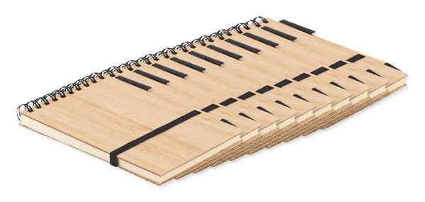SONORABAM A6 Bamboo Notepad Set