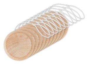 Pack of 10 GiftRetail KC2937 - NATUS Classic Natural Wooden Yoyo for Kids and Adults