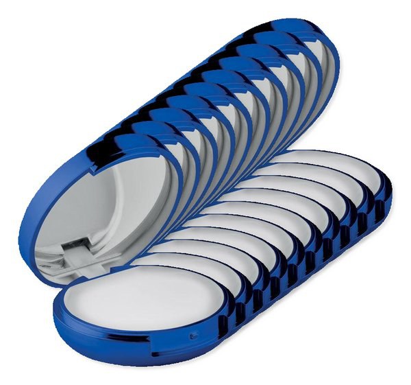 Pack da 100 GiftRetail MO9374 - DUO MIRROR Specchietto con lucidalabbra