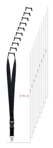 Pack da 10 GiftRetail MO9661 - WIDE LANY Lanyard con gancio in metallo