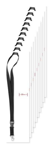 Pack da 100 GiftRetail MO8595 - LANY Lanyard con moschettone