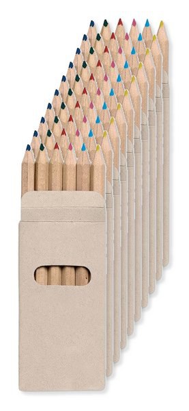 ABIGAIL GiftRetail Set di 6 Matite Colorate in Scatola di Cartone