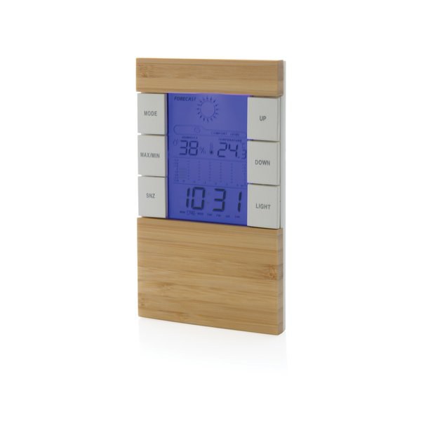 Stazione meteo in plastica RCS e bambù Utah
