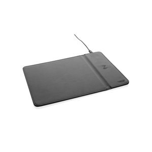 Swiss Peak P300.24 - Tappetino mouse con ricarica wireless 10W in PU riciclato