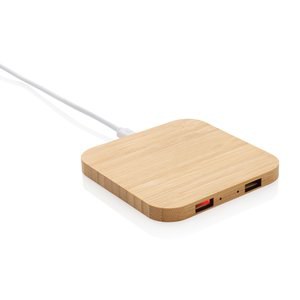 XD Collection P308.37 - Caricatore wireless 10W con porte USB in bambù