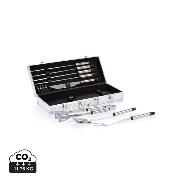 Set BBQ 12 pezzi in valigetta di alluminio