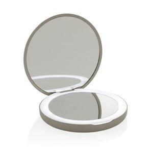 XD Collection P457.03 - Lumora RCS recycled plastic LED re-chargeable make-up mirror