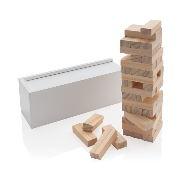 XD Collection P940.16 - Deluxe tumbling tower wood block stacking game